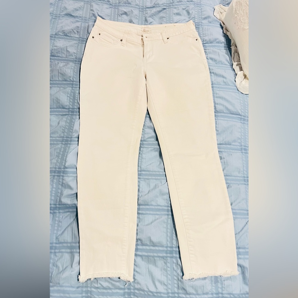 Bass soft white  Ankle Cropped Jeans